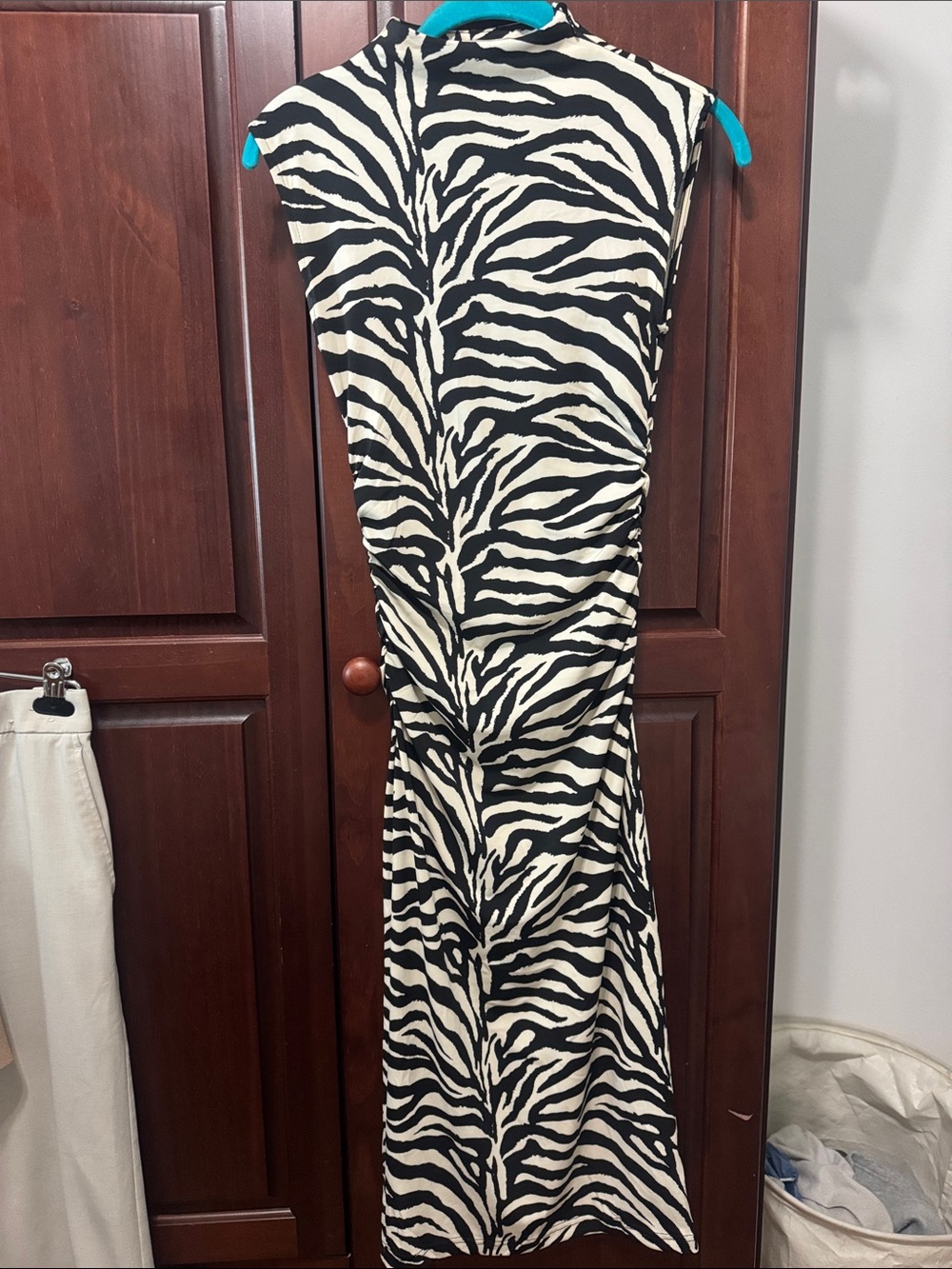 H&M Black and White Zebra Print Maxi Dress